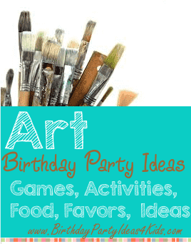Art birthday party ideas, games, crafts