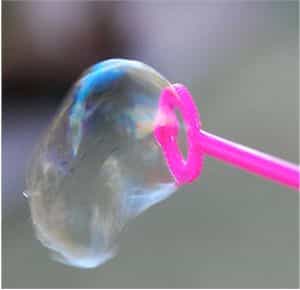 blowing bubbles for birthday parties