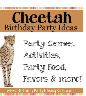 Cheetah themed birthday party ideas