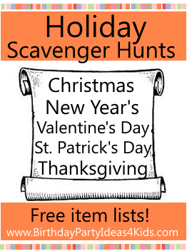 Holiday Theme Scavenger Hunts