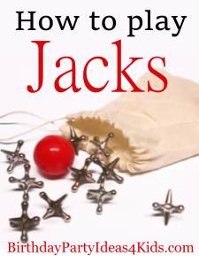 metal jacks with red ball and pouch