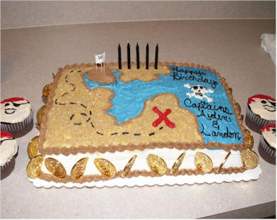Treasure Island Birthday Party Cake