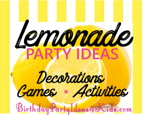 Lemons and lemonade stand for a lemonade party