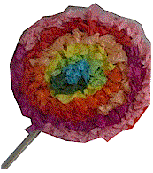 lollipop tissue craft for the Wizard of Oz party