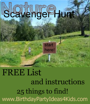 Nature Scavenger Hunt List