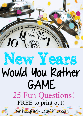New Years Eve - Would You Rather Game