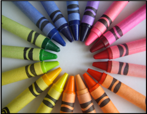 Colorwheel with crayons