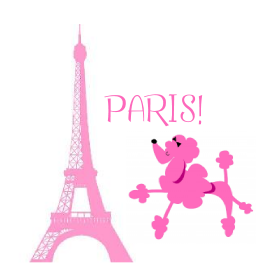 Pink poodle in Paris