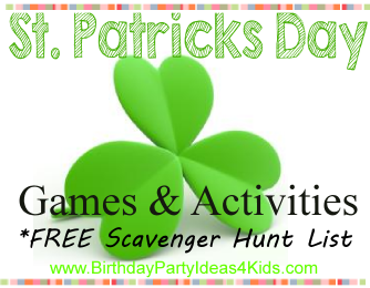 St. Patrick's Day party games and activities for kids, tweens and teens