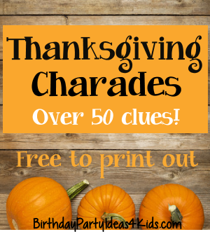 thanksgiving themed charades game