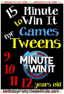 Tween Minute to Win It Games