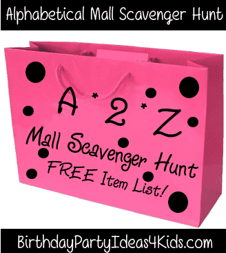 Mall scavenger hunt prizes