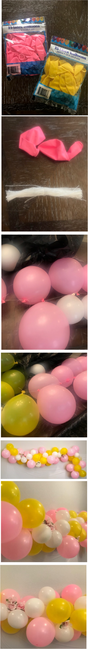 balloon garland step by step instruction pictures