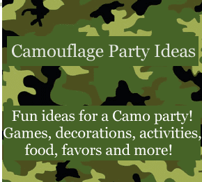 Camo / Camouflage Birthday party ideas for kids