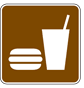 camping food and drinks symbol sign for a camping party