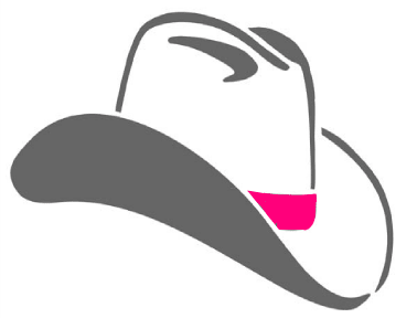 Cowgirl hat with a pink band