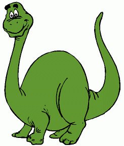 Friendly green dinosaur 