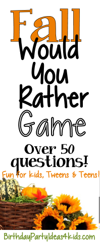 Funny Would You Rather Question for Teens & Tweens