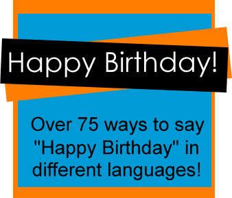 Happy Birthday In Different Languages