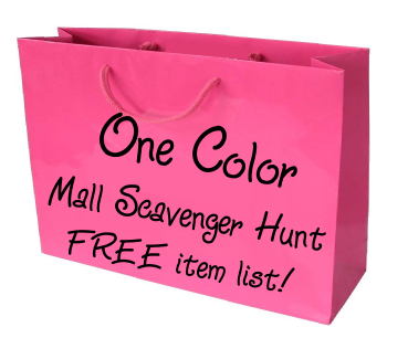 One color scavenger hunt list