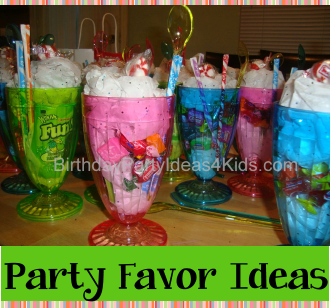 Birthday Party Favor Ideas