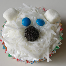 polar bear party easy cupcakes