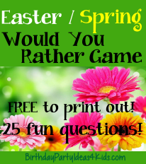 Spring Would You Rather Game