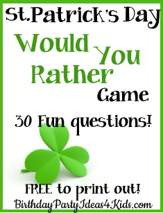 St. Patrick's Day Would You Rather Game