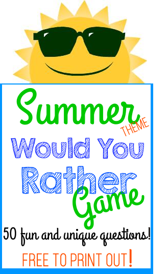Summer theme Would You Rather Game